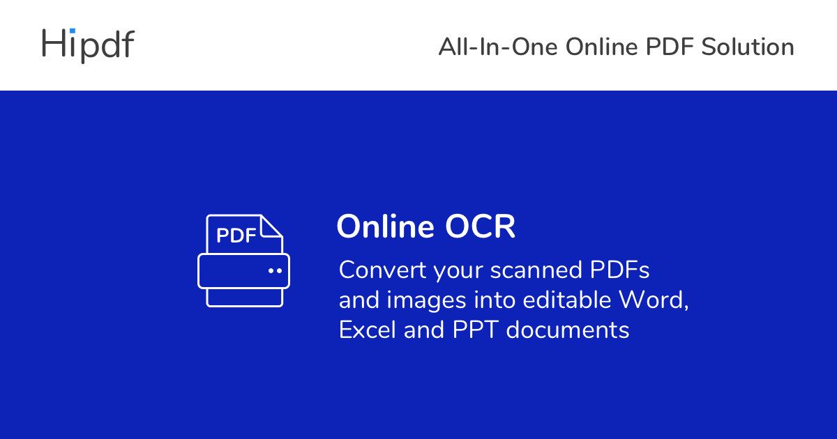 Online OCR Convert Scanned PDFs To Word Or Image To Text