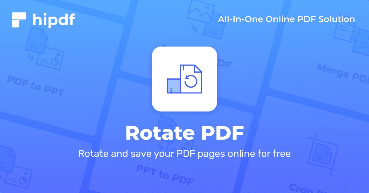 rotate pdf pages and save online